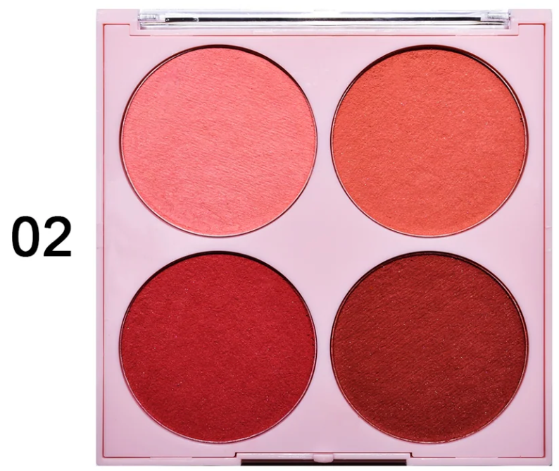 Paleta de colorete en crema Leah de Muse de 4 colores