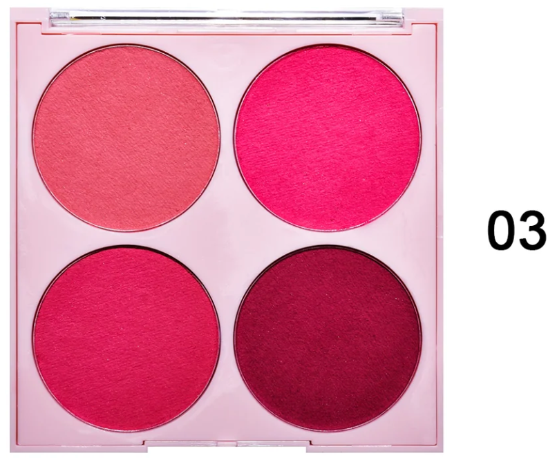 Paleta de colorete en crema Leah de Muse de 4 colores