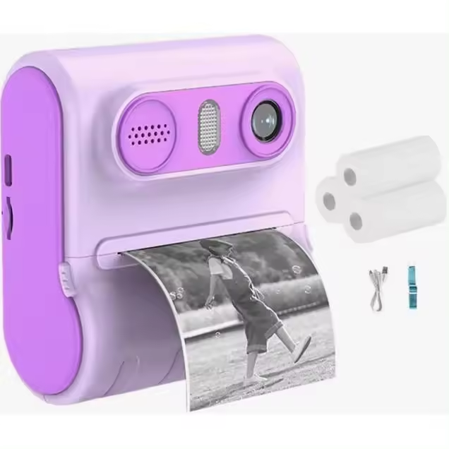 Cámara Digital de impresión instantánea de Doble Lente de MP para niños.