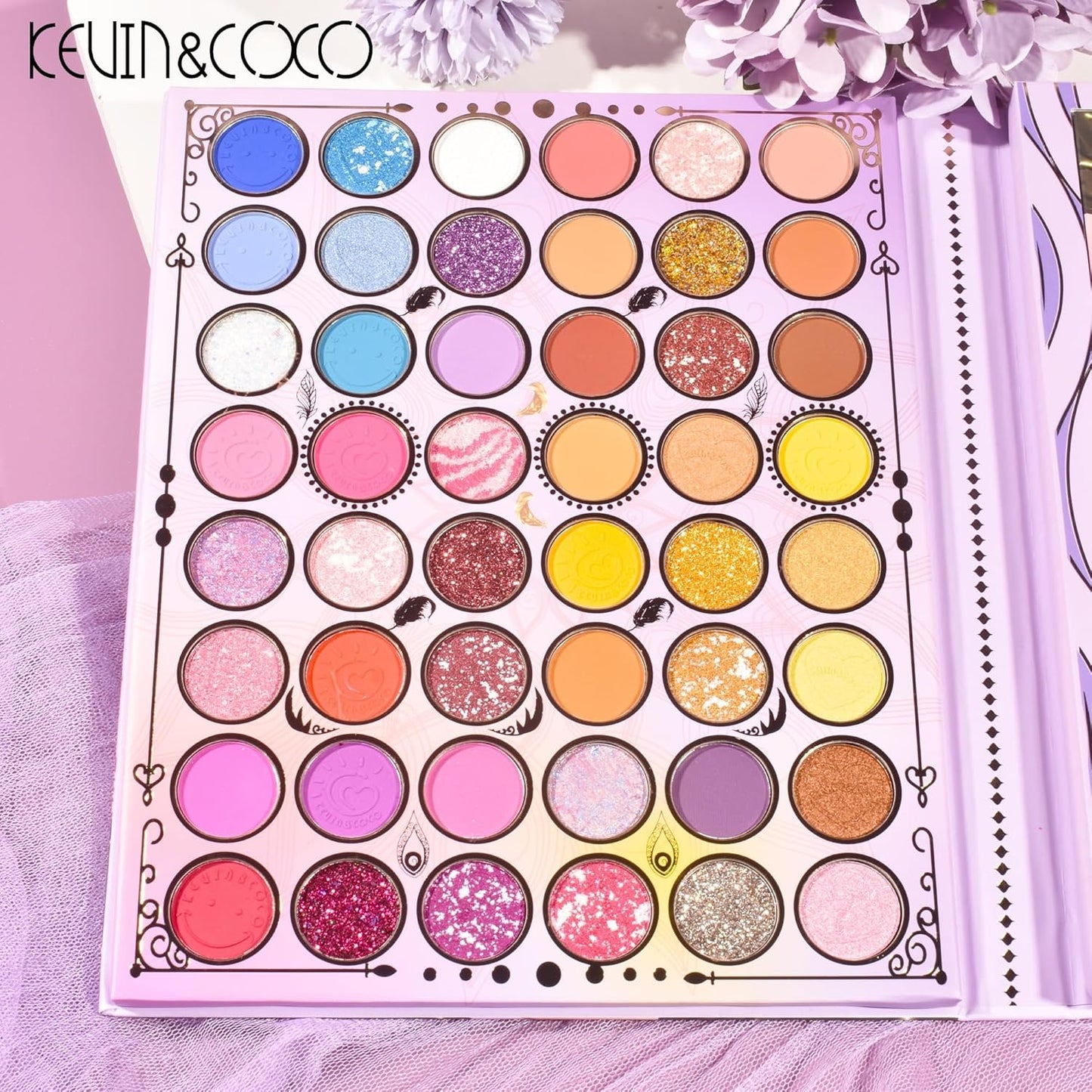 Paleta de Sombra de Ojos, Coloretes y Brillos Labiales. 54 Colores Makeup Set Maquillaje Profesional