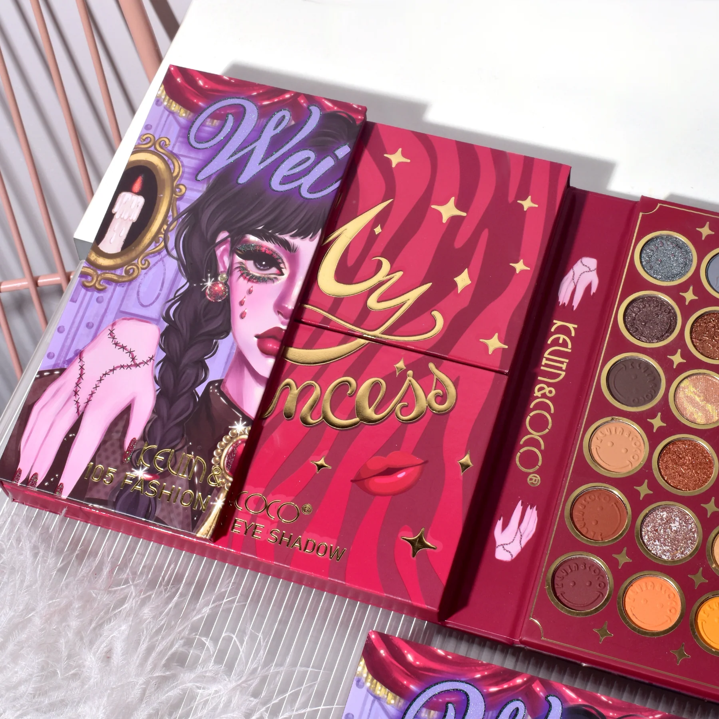 Paleta de sombras de ojos KEVIN&COCO Wednesday Girl de 105 colores