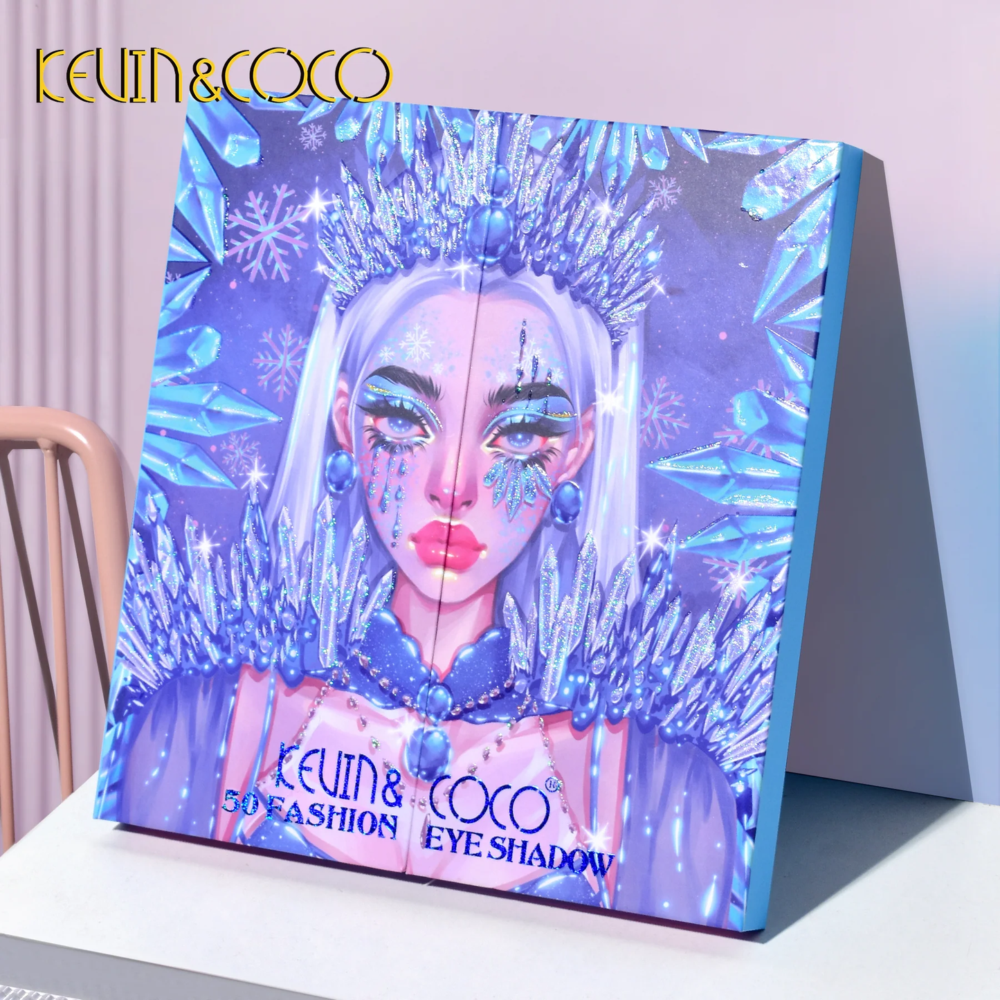 Paleta de sombras de ojos KEVIN&COCO Ice Queen de 50 colores