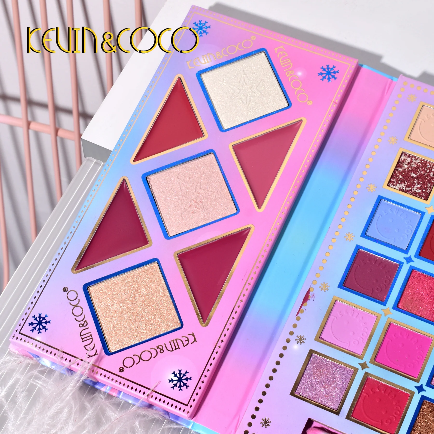 Paleta de sombras de ojos KEVIN&COCO Ice Queen de 50 colores