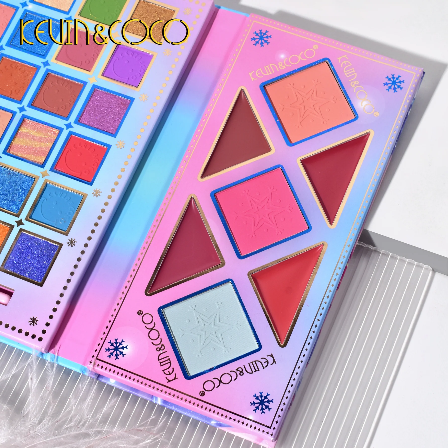 Paleta de sombras de ojos KEVIN&COCO Ice Queen de 50 colores