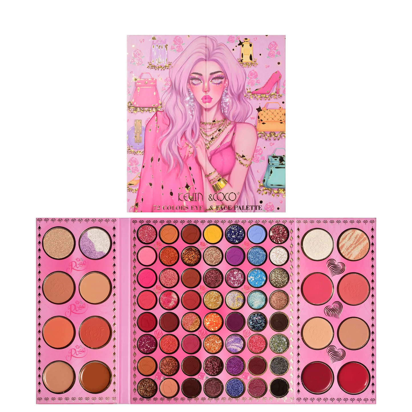 Paleta de maquillaje KEVIN & COCO Fairy Girl de 59 colores