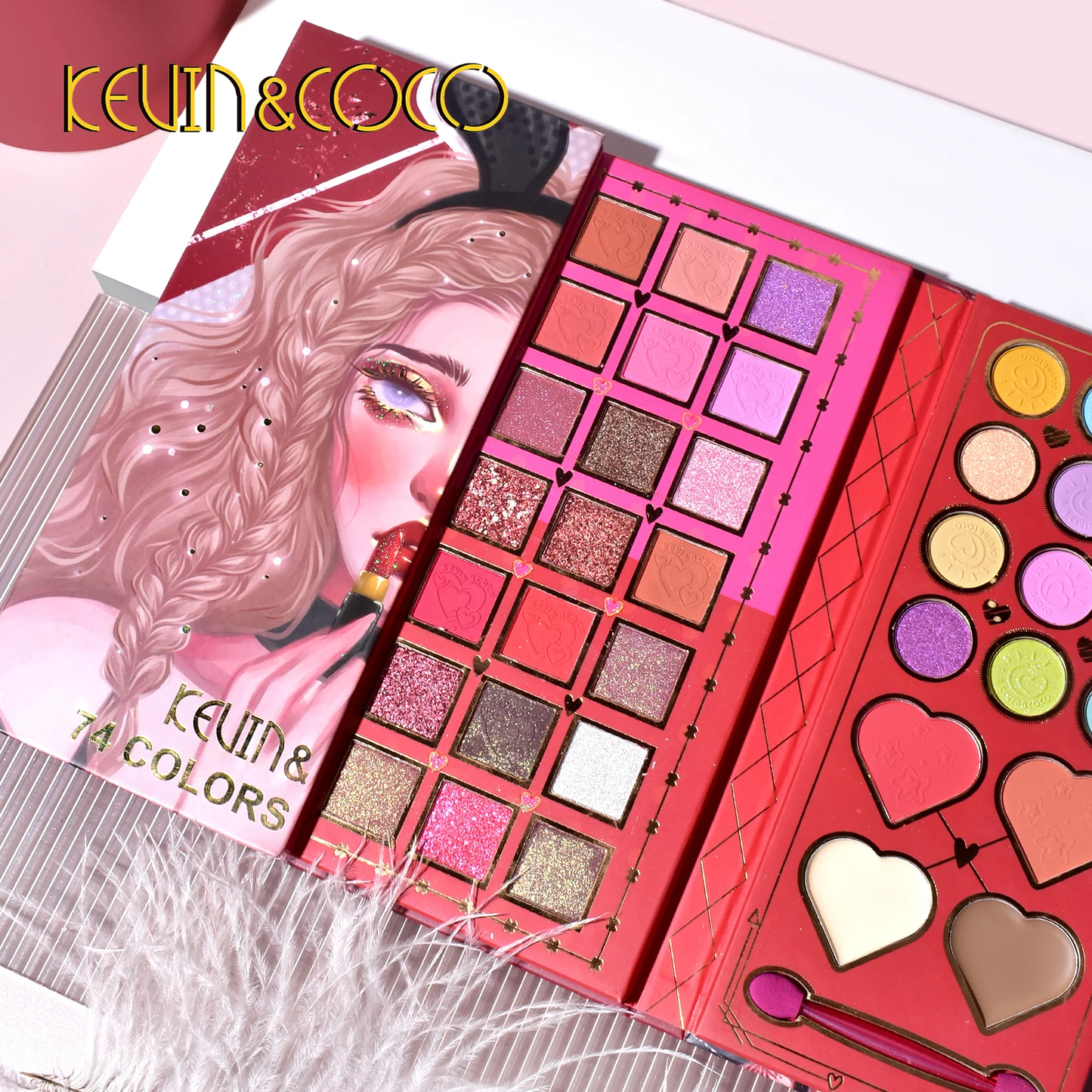 Paleta de sombras de ojos KEVIN & COCO Bunny Dreams de 74 colores