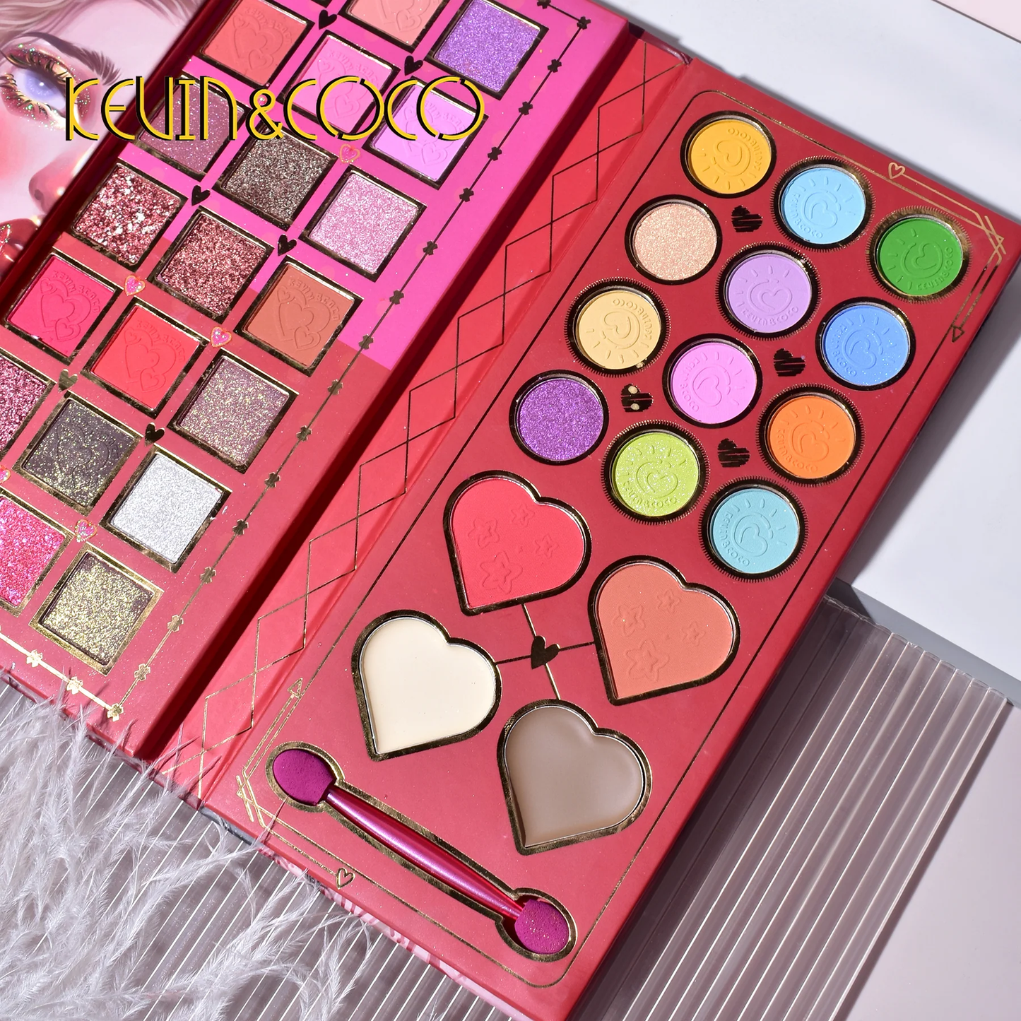 Paleta de sombras de ojos KEVIN & COCO Bunny Dreams de 74 colores