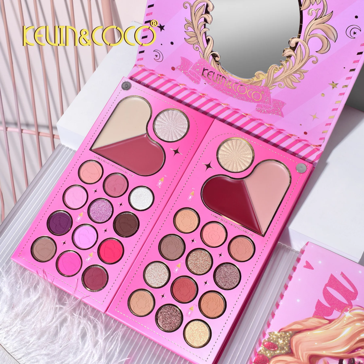 Paleta de sombras de ojos KEVIN & COCO Princess Arora de 79 colores