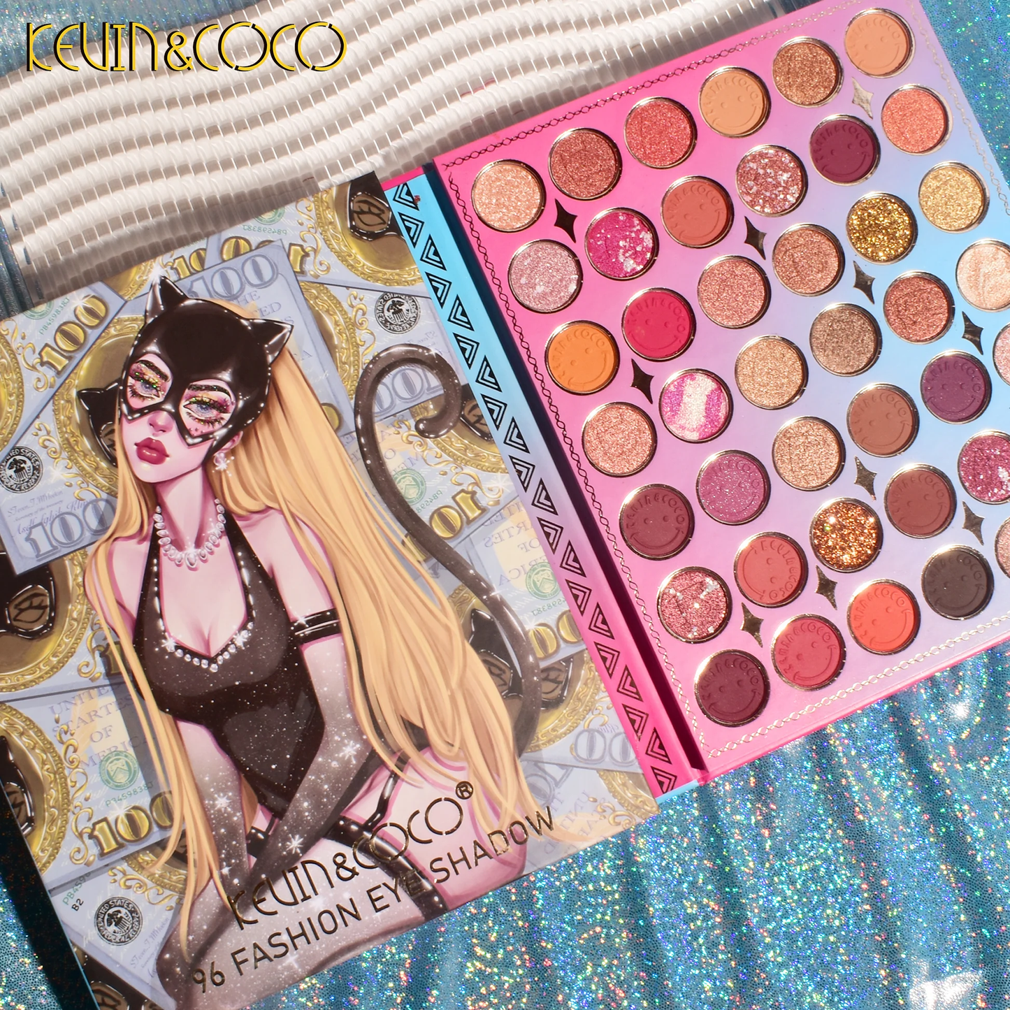 Paleta de sombras de ojos Kevin&Coco 96 Color Dollar Catwoman Eyeshadow Palette