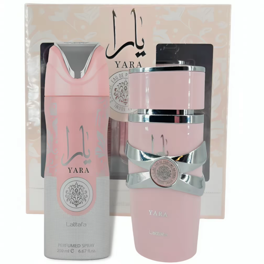 SET YARA ROSA PERFUME 100 ML + DESODORANTE CORPORAL 250 ML