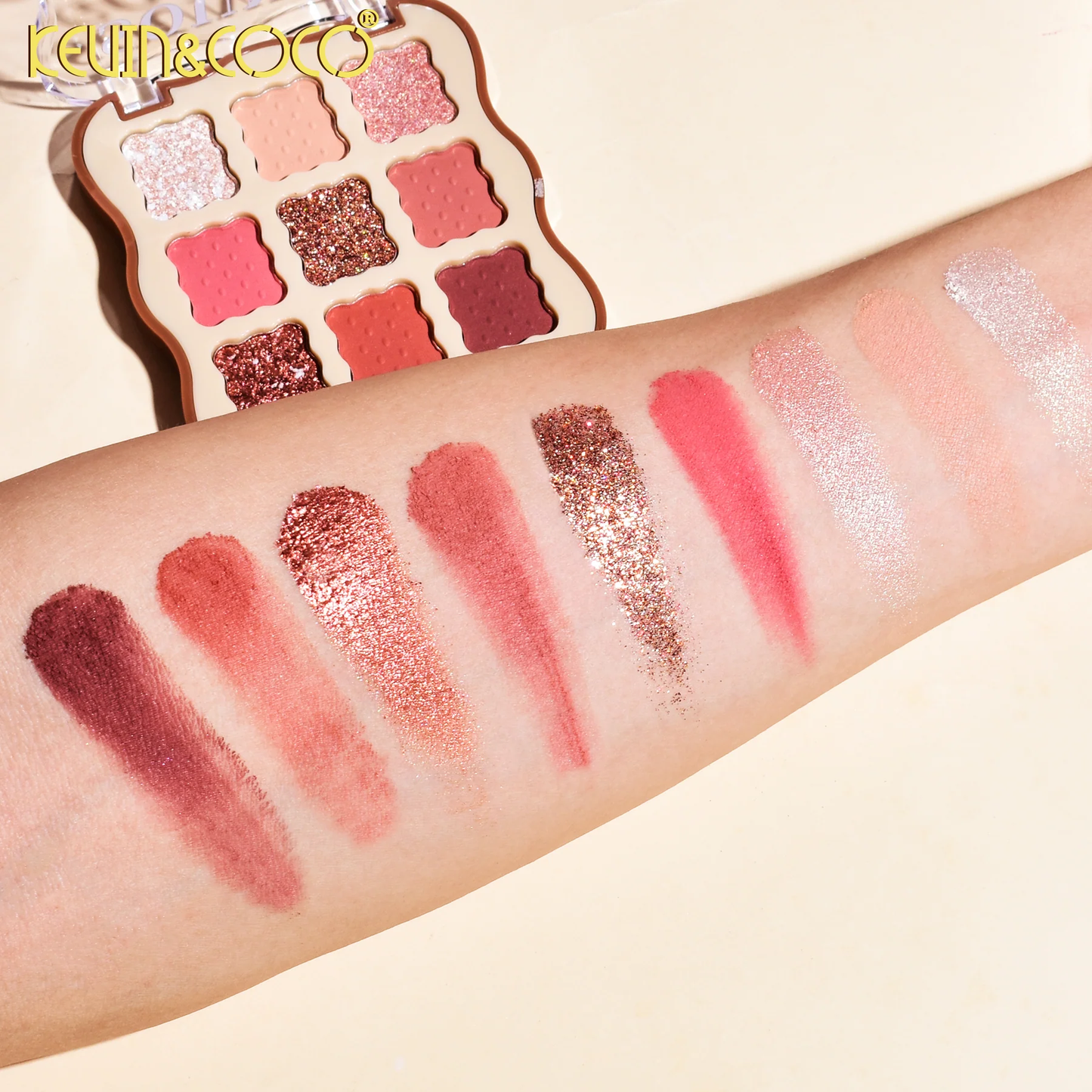 Paleta de sombras de ojos Sweet Cookie de 9 colores