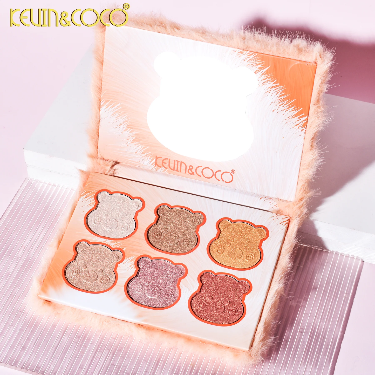 Paleta luminosa de 6 colores con forma de osito de peluche