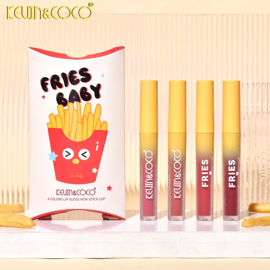 SET DE LABIALES EMPAQUE DE PAPAS FRITAS KEVIN & COCO