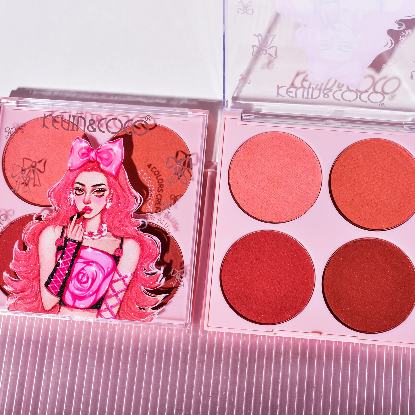 Paleta de colorete en crema Leah de Muse de 4 colores