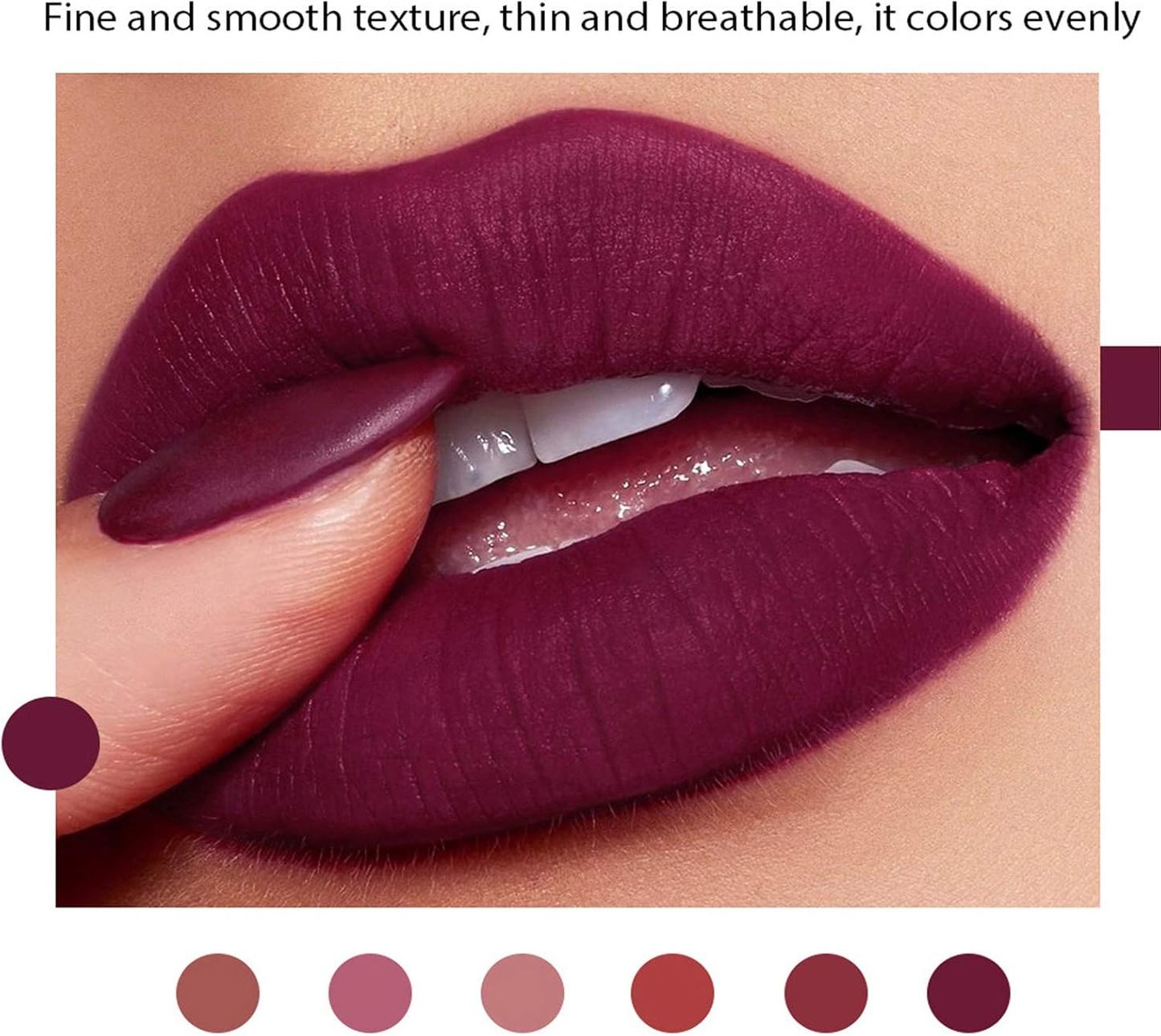 Juego de Barra de Labios HANDAIYAN de 6 Colores Mayes de larga duración.